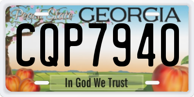 GA license plate CQP7940