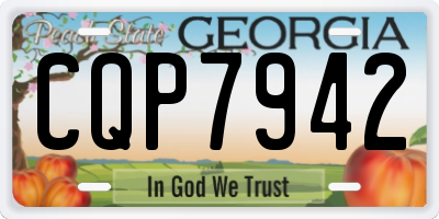 GA license plate CQP7942