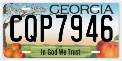 GA license plate CQP7946