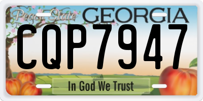GA license plate CQP7947