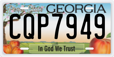 GA license plate CQP7949