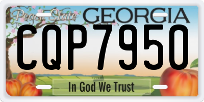 GA license plate CQP7950