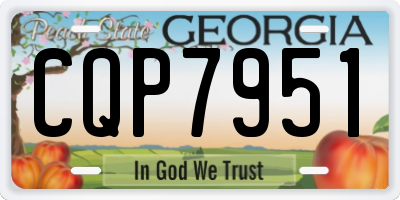 GA license plate CQP7951