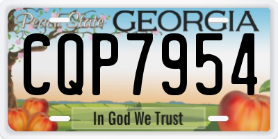 GA license plate CQP7954