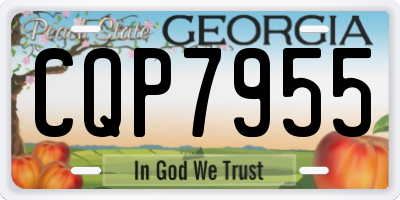 GA license plate CQP7955