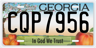 GA license plate CQP7956