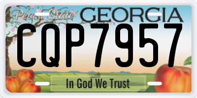 GA license plate CQP7957