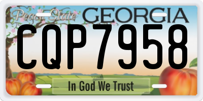 GA license plate CQP7958
