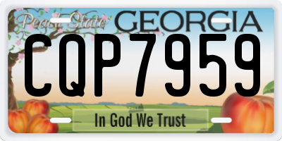 GA license plate CQP7959