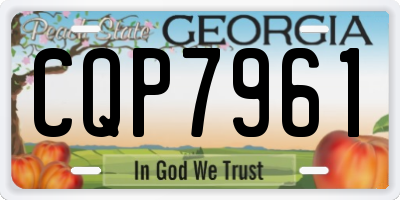 GA license plate CQP7961