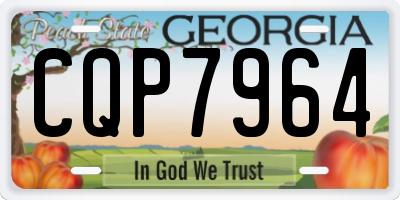 GA license plate CQP7964