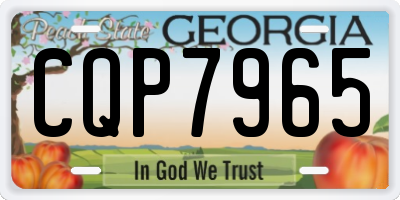 GA license plate CQP7965