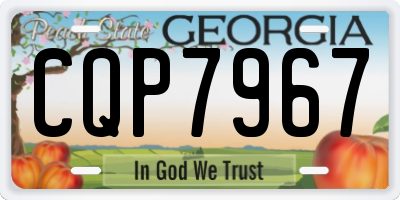GA license plate CQP7967