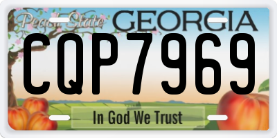 GA license plate CQP7969