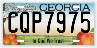 GA license plate CQP7975