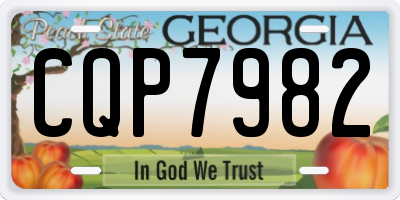 GA license plate CQP7982
