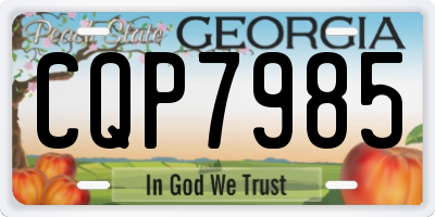 GA license plate CQP7985