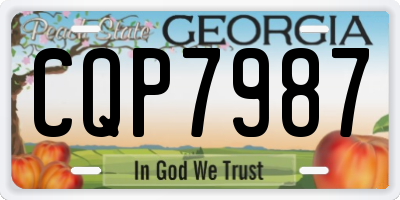GA license plate CQP7987