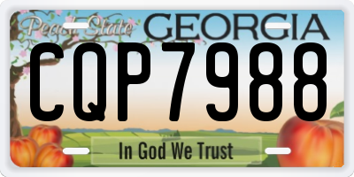 GA license plate CQP7988