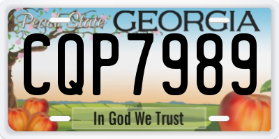 GA license plate CQP7989