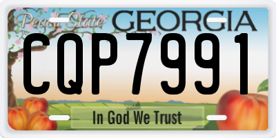 GA license plate CQP7991