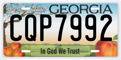 GA license plate CQP7992