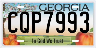 GA license plate CQP7993