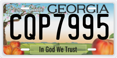 GA license plate CQP7995