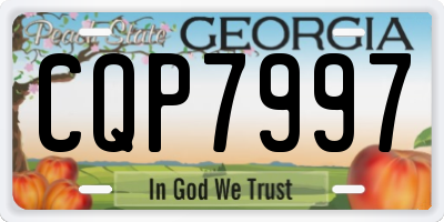 GA license plate CQP7997