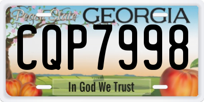 GA license plate CQP7998