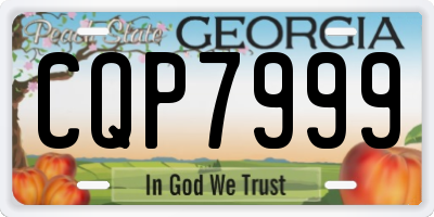 GA license plate CQP7999