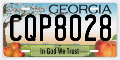 GA license plate CQP8028