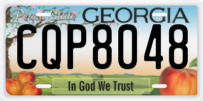 GA license plate CQP8048