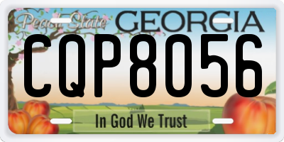 GA license plate CQP8056
