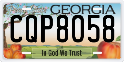 GA license plate CQP8058