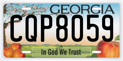 GA license plate CQP8059