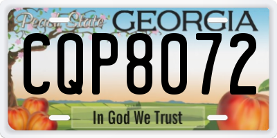 GA license plate CQP8072