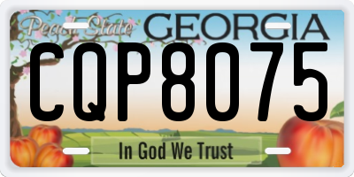 GA license plate CQP8075
