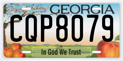 GA license plate CQP8079