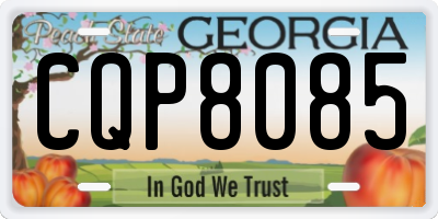 GA license plate CQP8085