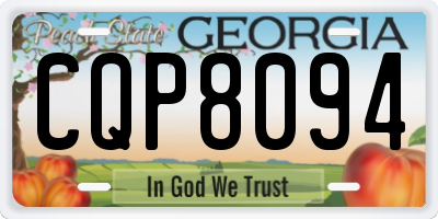 GA license plate CQP8094