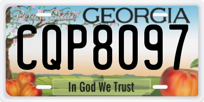 GA license plate CQP8097
