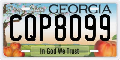 GA license plate CQP8099