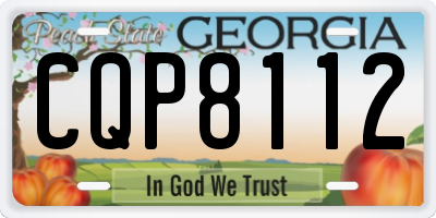 GA license plate CQP8112