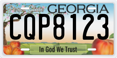 GA license plate CQP8123