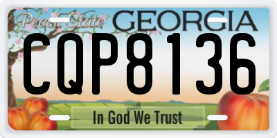 GA license plate CQP8136