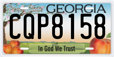 GA license plate CQP8158