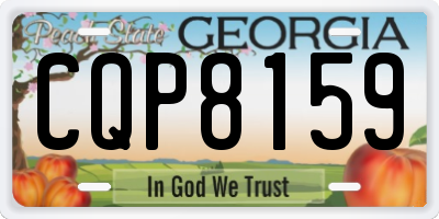 GA license plate CQP8159