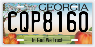 GA license plate CQP8160