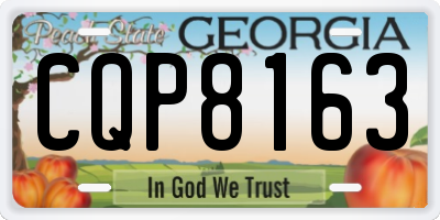 GA license plate CQP8163